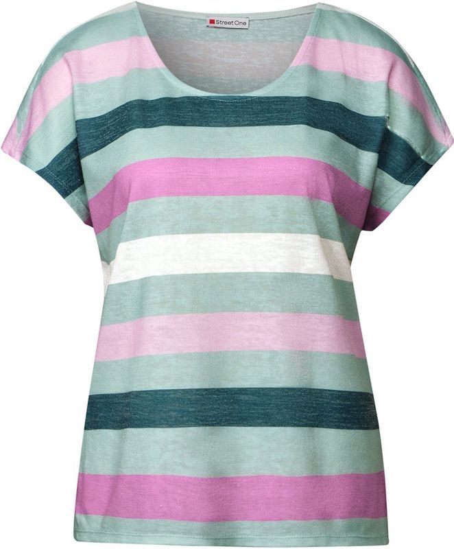 Shirttops - Soft Jade Green - Regular Fit - Ronde Hals - Korte Mouwen