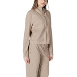 Street One - Viscose Jas - Bruin - Capuchonloos - Ritssluiting