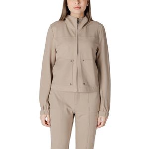 Street One - Viscose Jas - Bruin - Capuchonloos - Ritssluiting