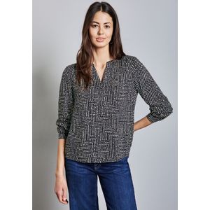 STREET ONE Blouse - Deep Tint Blue - Regular Fit - Lange Mouwen - Ronde Hals