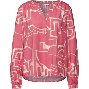 Street One Dames bedrukte tuniek, Sugar Coral., 34