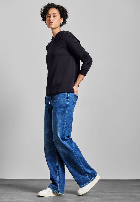 Street One - Sweat Hoodie - Grijs - Katoenmix