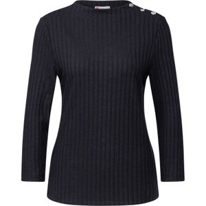 Street One - Overhemd - Knoopsluiting - Col - Geribde Textuur - Stretch