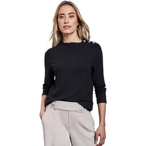 Street One - Overhemd - Knoopsluiting - Col - Geribde Textuur - Stretch