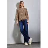 Behaaglijk shirt met print, Sheer Beige, 34