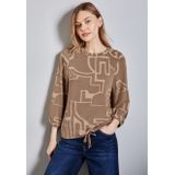 Behaaglijk shirt met print, Sheer Beige, 34