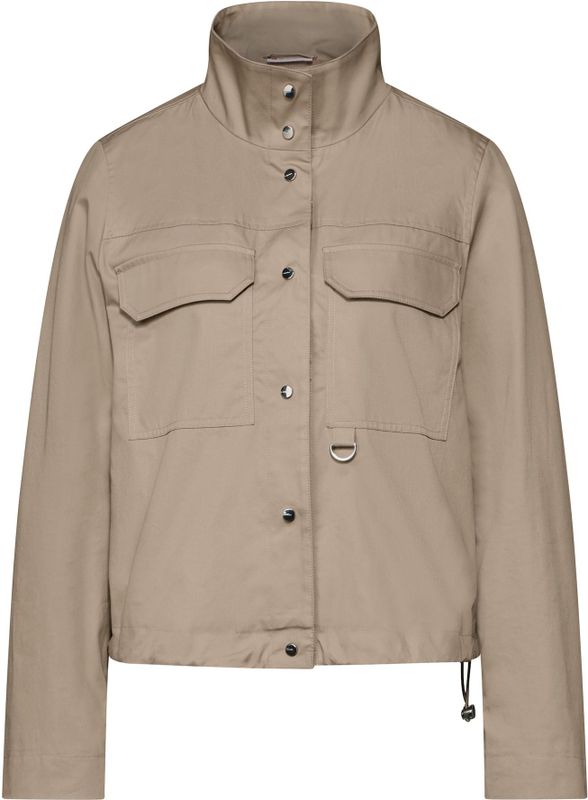 Street One Dames Kort jack met opstaande kraag in Beige, in size: 36