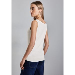 STREET ONE Tanktop - Offwhite - Katoen - Regular Fit