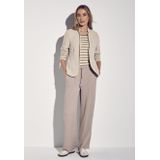 Street One Dames Gestreept shirt met gebreide look in Beige, in size: 36