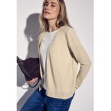Cotton Beige - Sweatvest - Lange Mouwen - Regular Fit - Brei-Look