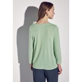 Street One - Dames Shirt - Groen - Linnenlook