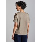 Street One - T-shirt - Zwart - Viscosemix