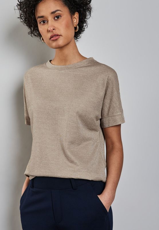 Street One - T-shirt - Zwart - Viscosemix