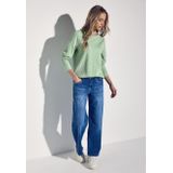 T-shirt - Ronde Hals - Lange Mouwen - Katoenmix - Dames