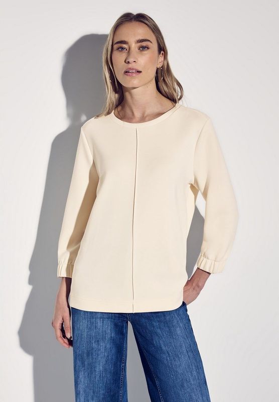 Sweater - Lucid White - 3/4-Mouwen - Zonder Capuchon - Zonder Zakken