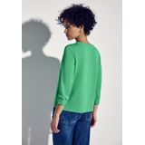 Street One - Trui - Groen - Rekbare Stof - Ronde Hals, Lange Mouwen