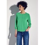 Street One - Trui - Groen - Rekbare Stof - Ronde Hals, Lange Mouwen