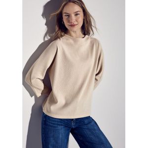 Broek - Safari Beige - Sweatstof - 3/4 Mouw - Fijne Structuur