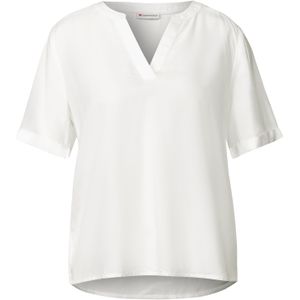 Blouse - Wijde Blouse - Effen - Viscose - Tuniek Kraag, Kwartmouw, Losse Pasvorm
