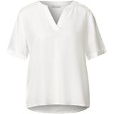 Street One - Anni - Top - Wit - Zachte Materiaalmix met Stretch