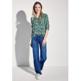 Street One - Tuniek - Hunter Green - Ronde Hals - 3/4 Mouw - Grafisch Patroon