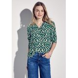 Street One - Tuniek - Hunter Green - Ronde Hals - 3/4 Mouw - Grafisch Patroon