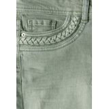 Street One - Kickflare Slim Fit - Jeans - Groen - Katoenmix met Stretch