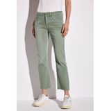 Street One - Kickflare Slim Fit - Jeans - Groen - Katoenmix met Stretch