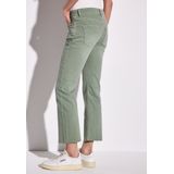Street One - Kickflare Slim Fit - Jeans - Groen - Katoenmix met Stretch