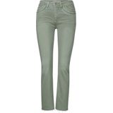 Street One - Kickflare Slim Fit - Jeans - Groen - Katoenmix met Stretch