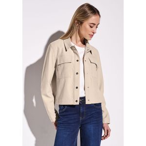 Street One Korte twill-jas voor dames, Barley Beige, 40