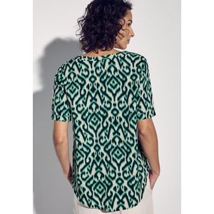 Street One Dames Gedessineerde Blouse Groen