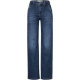 Street One - Wide Leg Jeans - Blauw - Katoen/Polyester/Elastaan - Loose Fit High Waist