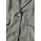Street One - A212610 - Fluwelen Damesjack - Dusty Milky Green