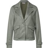 Street One - A212610 - Fluwelen Damesjack - Dusty Milky Green