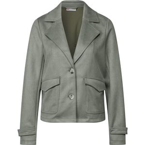 Street One - A212610 - Fluwelen Damesjack - Dusty Milky Green