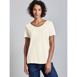 Street One - Gerda - T-shirt - Wit - Katoen-Modaalmix