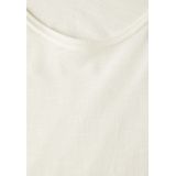 Street One - Gerda - T-shirt - Wit - Katoen-Modaalmix