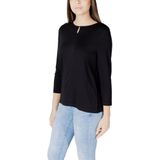 Street One - Dames Shirt - Zwart - Viscosemix met Stretch