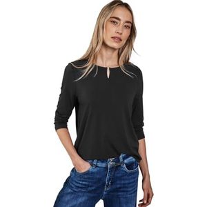 Street One - Dames Shirt - Zwart - Viscosemix met Stretch