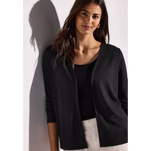 STREET ONE - Nette - Shirtjasje - Zwart - Brei-look, Lange Mouwen, Regular Fit