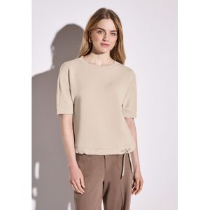 Street One - Silk-Look Shirt - Dames - Zwart - Modalmix met Stretch