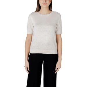 Street One, Dames, Tops, Beige, Maat: 2XS Viscose,