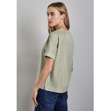 Street One Dames Glitterend Shirt in Groen, in size: 34