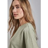 Street One Dames Glitterend Shirt in Groen, in size: 34
