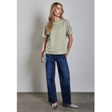 Street One Dames Glitterend Shirt in Groen, in size: 34