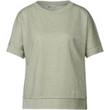 Street One Dames Glitterend Shirt in Groen, in size: 34