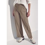 Street One - Straight Legs Broek - High Waist - Blauw - Viscosemix