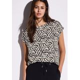 Street One - Bicolor - Blouse - Korte Mouwen - 100% Viscose