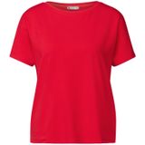 Street One - Crista - T-shirt - Rood - Viscose - Casual Look